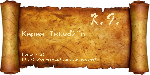 Kepes István névjegykártya